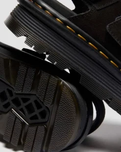 Dr. Martens Sandals|Zebzag: The Art Of Comfort*Zebzag Suede Platform Sandals in Black Black — E.H.Suede