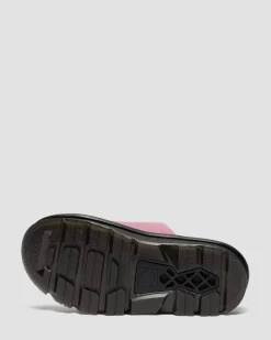 Dr. Martens Mules|Slides*Zebzag Suede Platform Slides in Dusty Rose Dusty Rose — E.H.Suede